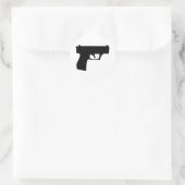 Sticker Rond pistolet noir (Sac)