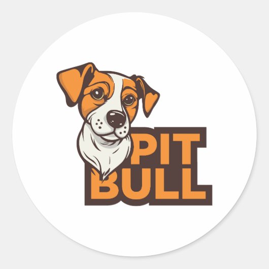 Sticker Rond Pit Bull (Devant)
