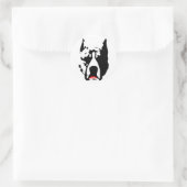 Sticker Rond Pit Bull avec Lipstick (Sac)