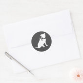 Sticker Rond Pit Bull Chien Baby shower Genre Neutre Pitbull (Enveloppe)