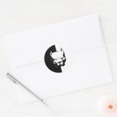 Sticker Rond Pitbull (Enveloppe)