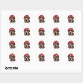 Sticker Rond Pitbull Bloods (Feuille)