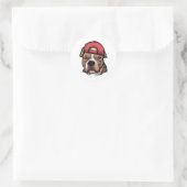 Sticker Rond Pitbull Bloods (Sac)