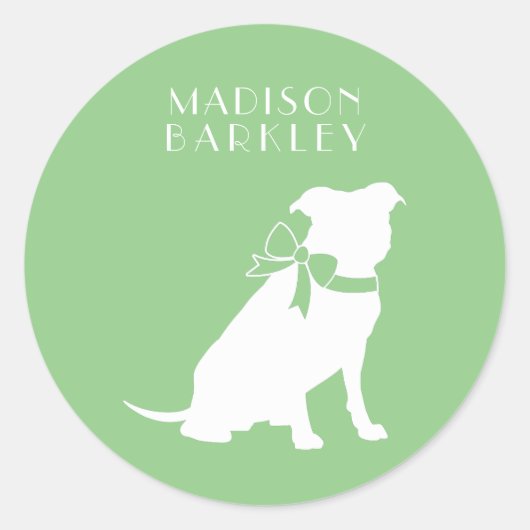 Sticker rond Pitbull Classic Pit Bull Chien Chien  (Devant)