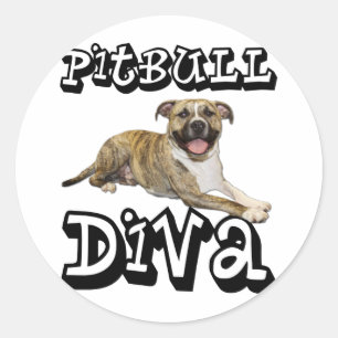 Sticker Rond PitBull DIVA - Tigger