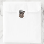 Sticker Rond Pitbull Gangster (Sac)