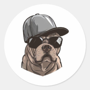 Sticker Rond Pitbull Gangster
