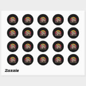 Sticker Rond Pitbull Papa Souriant Pitbull On (Feuille)
