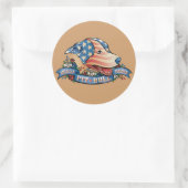 Sticker Rond Pitbull Terrier américain (Sac)