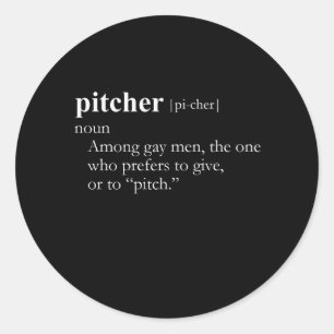 Sticker Rond PITCHER (définition)