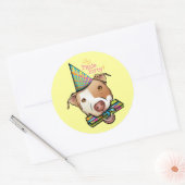 Sticker Rond Pittie Party (Enveloppe)