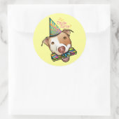 Sticker Rond Pittie Party (Sac)
