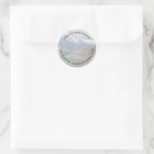 Sticker Rond Pittoresque Alpine Mountains Photo - Adresse (Sac)