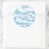 Sticker Rond Pittoresque Joyeux nuages ensoleillés Arrière - pl (Sac)
