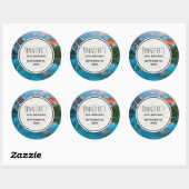 Sticker Rond Pittoresque Mountain & Lake Photographie Anniversa (Feuille)