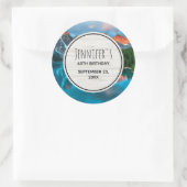 Sticker Rond Pittoresque Mountain & Lake Photographie Anniversa (Sac)