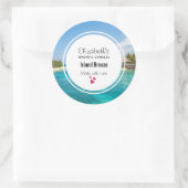 Sticker Rond Pittoresque Tropical Beach Chandelle Sent savon (Sac)