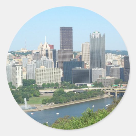 Sticker Rond Pittsburgh (Devant)