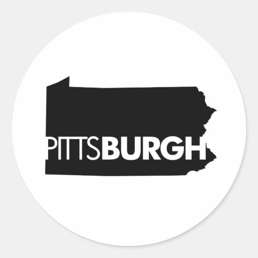Sticker Rond Pittsburgh (Devant)
