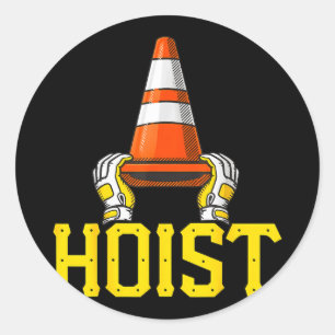 Sticker Rond Pittsburgh hisse le cône de signalisation