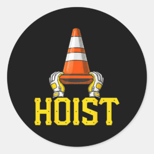 Sticker Rond Pittsburgh hisse le cône de signalisation