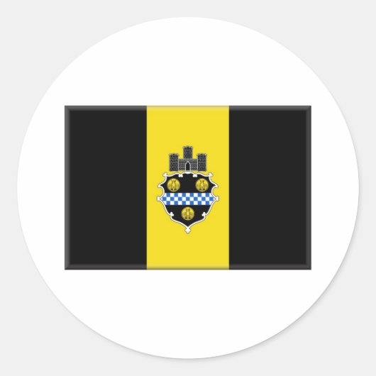 Sticker Rond Pittsburgh Pennsylvanie (Devant)