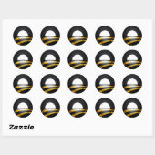 Sticker Rond Pittsburgh pour Obama (Feuille)