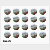 Sticker Rond Pittsburgh Skyline (Feuille)