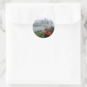 Sticker Rond Pittsburgh Skyline (Sac)