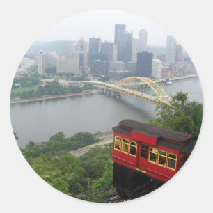 Sticker Rond Pittsburgh Skyline