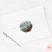 Sticker Rond Pittsburgh Skyline (Enveloppe)