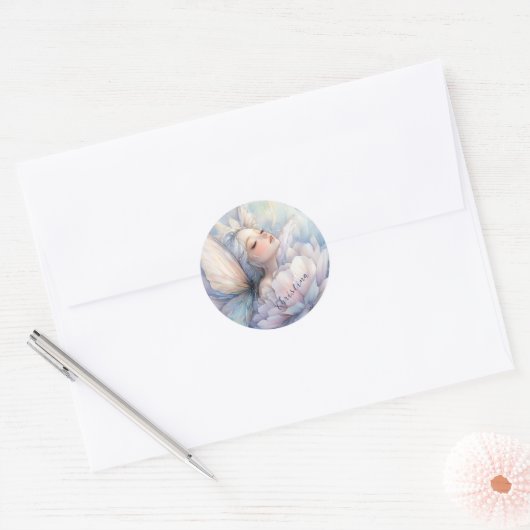 Sticker Rond Pivoine de l'Aube (Enveloppe)