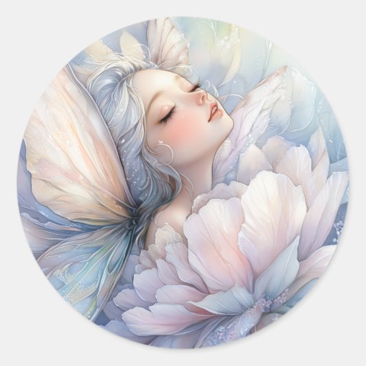 Sticker Rond Pivoine de l'Aube (Devant)