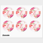 Sticker Rond PixDezine aquarelle peut fleur/do-it-yourself coul (Feuille)