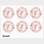 Sticker Rond PixDezine aquarelle peut fleur/do-it-yourself coul (Feuille)