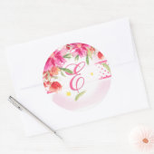 Sticker Rond PixDezine aquarelle peut fleur/do-it-yourself coul (Enveloppe)