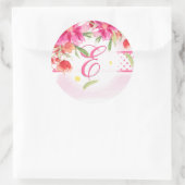 Sticker Rond PixDezine aquarelle peut fleur/do-it-yourself coul (Sac)