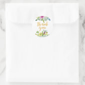 Sticker Rond PixDezine aquarelle ranunculus fleuri/menthe (Sac)