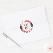Sticker Rond PixDezine augusta damask/monogramme/do-it-yourself (Enveloppe)