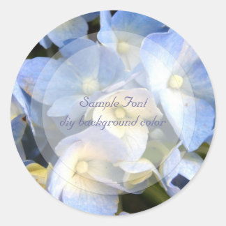 Sticker Rond PixDezine bleu hydrangea/do-it-yourself couleur ar