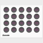 Sticker Rond PixDezine Chalkboard+Cadre baroque lunaire (Feuille)