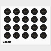 Sticker Rond PixDezine éblouit faux or/amour (Feuille)