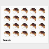 Sticker Rond PixDezine Encre Abstraite Alcool Faux Or (Feuille)