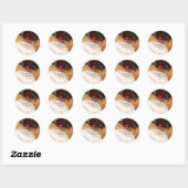 Sticker Rond PixDezine Encre Abstraite Alcool Faux Or (Feuille)