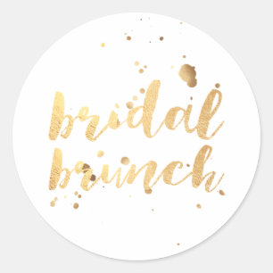 Sticker Rond PixDezine fabuleux brunch or/nuptiale