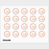 Sticker Rond PixDezine glaise/couronne de vacances (Feuille)