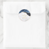 Sticker Rond PixDezine H2 Blue Agate + Marble Faux Gold Heart (Sac)