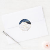 Sticker Rond PixDezine H2 Blue Agate + Marble Faux Gold Heart (Enveloppe)