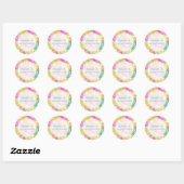 Sticker Rond PixDezine hibiscus/aquarelle affecte (Feuille)