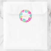 Sticker Rond PixDezine hibiscus lei/do-it-yourself couleur arri (Sac)